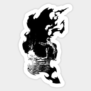 Flaming Bonfire Sticker